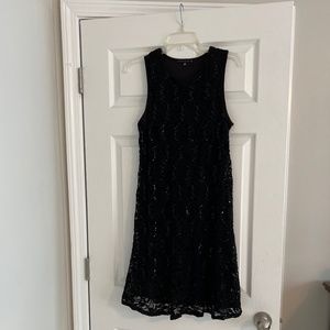 Black sequin embellished dress